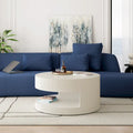 Table basse ronde blanche et noire, 2 niveaux, 1-2 places