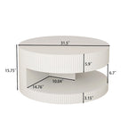 Table basse ronde blanche et noire, 2 niveaux, 1-2 places
