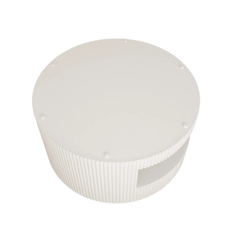 Table basse ronde blanche et noire, 2 niveaux, 1-2 places