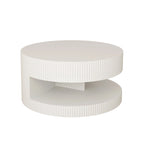 Table basse ronde blanche et noire, 2 niveaux, 1-2 places