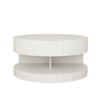 Table basse ronde blanche et noire, 2 niveaux, 1-2 places