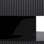 Table basse ronde blanche et noire, 2 niveaux, 1-2 places