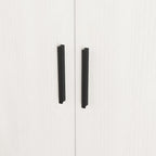 Meuble à chaussures à 4 niveaux Noyer/Naturel avec tiroir, 2 portes, pour 2 à 4 personnes