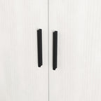 Meuble à chaussures à 4 niveaux Noyer/Naturel avec tiroir, 2 portes, pour 2 à 4 personnes