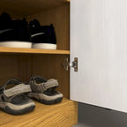 Meuble à chaussures à 4 niveaux Noyer/Naturel avec tiroir, 2 portes, pour 2 à 4 personnes