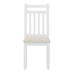 Bureau d'écriture rétro blanc/expresso avec chaise, 4 tiroirs et étagère, pour une personne