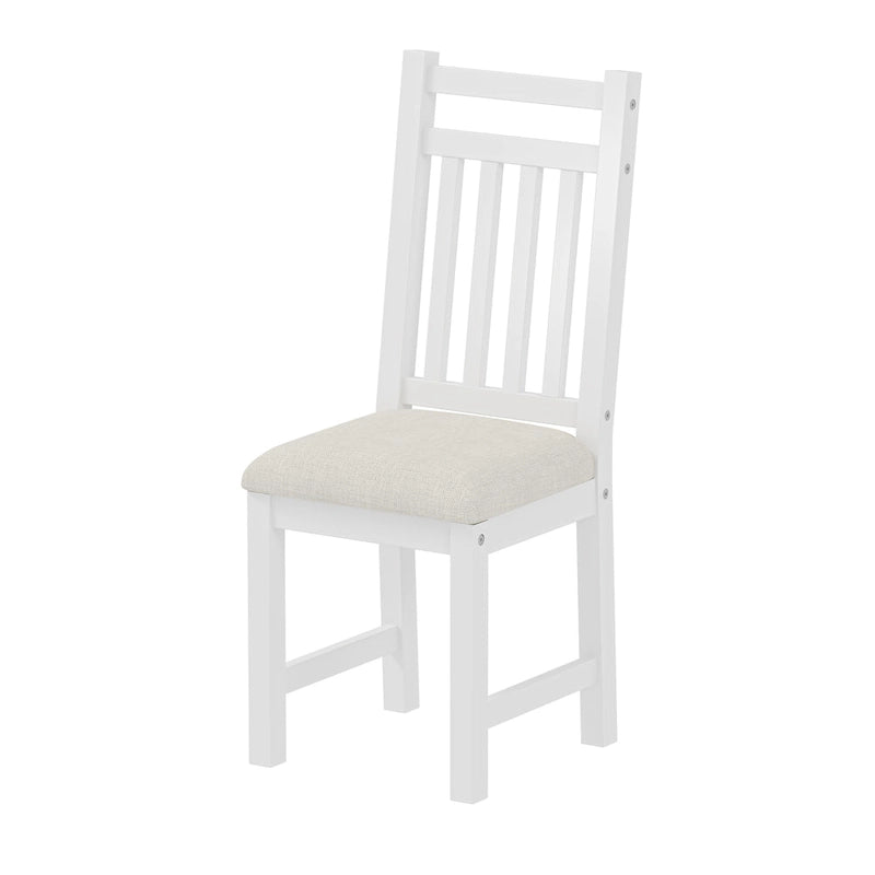 Bureau d'écriture rétro blanc/expresso avec chaise, 4 tiroirs et étagère, pour une personne