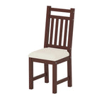 Bureau d'écriture rétro blanc/expresso avec chaise, 4 tiroirs et étagère, pour une personne