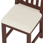 Bureau d'écriture rétro blanc/expresso avec chaise, 4 tiroirs et étagère, pour une personne