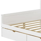 Canapé de jour d'angle en L naturel/blanc avec rangement et bureau, une place
