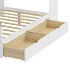 Canapé de jour d'angle en L naturel/blanc avec rangement et bureau, une place