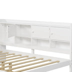 Canapé de jour d'angle en L naturel/blanc avec rangement et bureau, une place