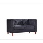 Causeuse Chesterfield en velours, plusieurs coloris, 2 places