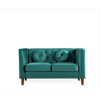 Causeuse Chesterfield en velours, plusieurs coloris, 2 places