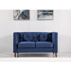 Causeuse Chesterfield en velours, plusieurs coloris, 2 places