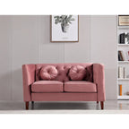 Causeuse Chesterfield en velours, plusieurs coloris, 2 places