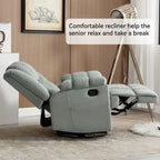 Fauteuil inclinable en tissu surdimensionné bleu / vert / beige avec pivotement à 360° et fonction bascule, simple