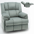 Fauteuil inclinable en tissu surdimensionné bleu / vert / beige avec pivotement à 360° et fonction bascule, simple