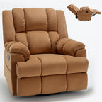 Fauteuil inclinable en tissu surdimensionné bleu / vert / beige avec pivotement à 360° et fonction bascule, simple