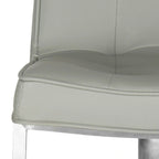 Tabouret de bar pivotant réglable blanc/gris, cuir PU, un siège