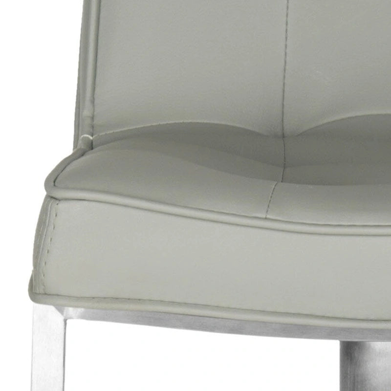 Tabouret de bar pivotant réglable blanc/gris, cuir PU, un siège