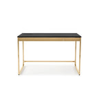 Bureau d'ordinateur 1 personne 122 cm noir/blanc avec 2 tiroirs et ports de chargement