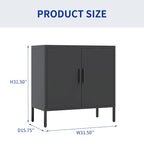 Armoire de rangement noire en acier à double porte verrouillable