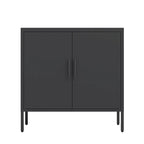 Armoire de rangement noire en acier à double porte verrouillable