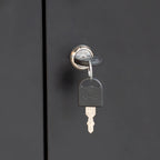 Armoire de rangement noire en acier à double porte verrouillable