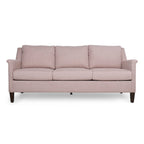 Canapé moderne 3 places en tissu beige / expresso / rose pâle