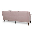 Canapé moderne 3 places en tissu beige / expresso / rose pâle