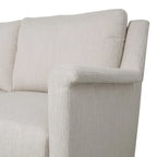 Canapé moderne 3 places en tissu beige / expresso / rose pâle