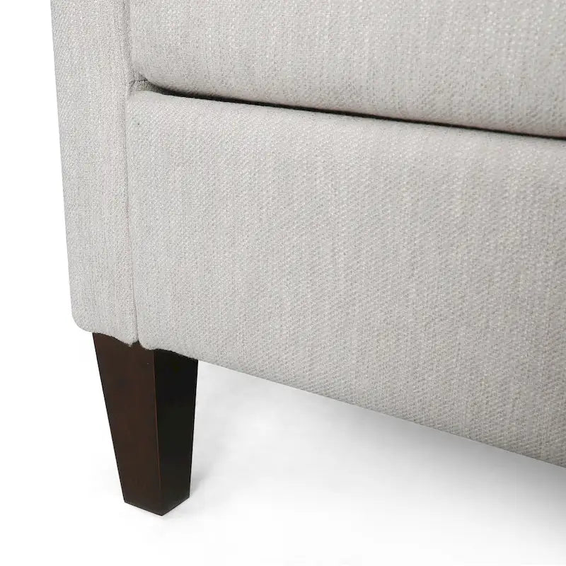 Canapé moderne 3 places en tissu beige / expresso / rose pâle