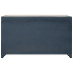 Banc de rangement capitonné, 2 tiroirs et panier, Espresso/Chêne/Blanc/Bleu, 2 places