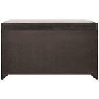 Banc de rangement capitonné, 2 tiroirs et panier, Espresso/Chêne/Blanc/Bleu, 2 places