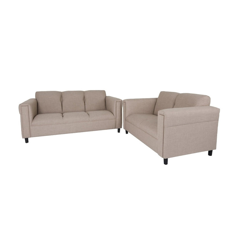 Ensemble canapé et causeuse Toast Mid-Century Modern, 2 pièces, polyester nylon