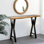 Pied de table rectangulaire Type W noir, simple