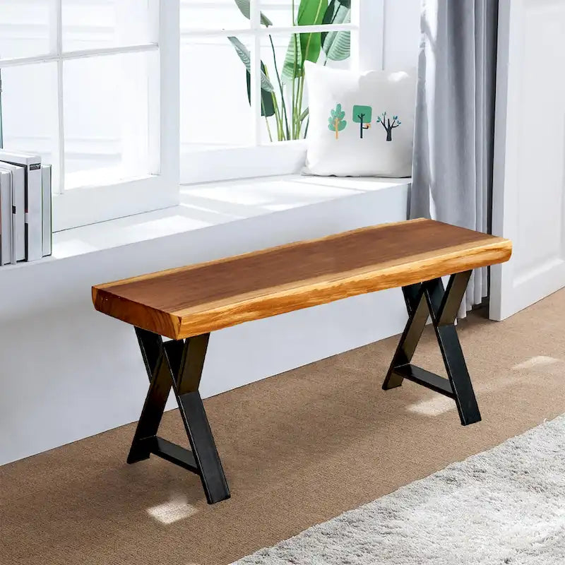 Pied de table rectangulaire Type W noir, simple
