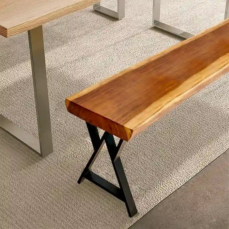 Pied de table rectangulaire Type W noir, simple