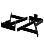 Pied de table rectangulaire Type W noir, simple