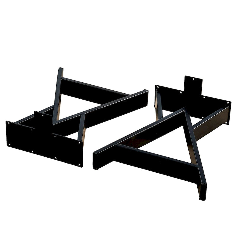 Pied de table rectangulaire Type W noir, simple