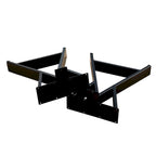 Pied de table rectangulaire Type W noir, simple