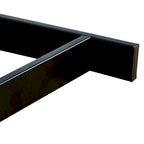 Pied de table rectangulaire Type W noir, simple