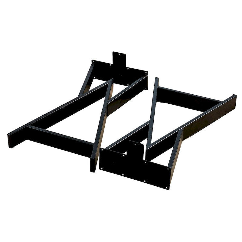 Pied de table rectangulaire Type W noir, simple
