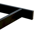 Pied de table rectangulaire Type W noir, simple
