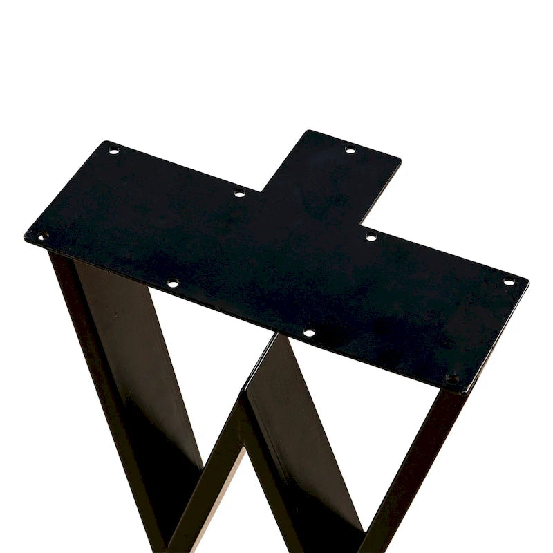 Pied de table rectangulaire Type W noir, simple