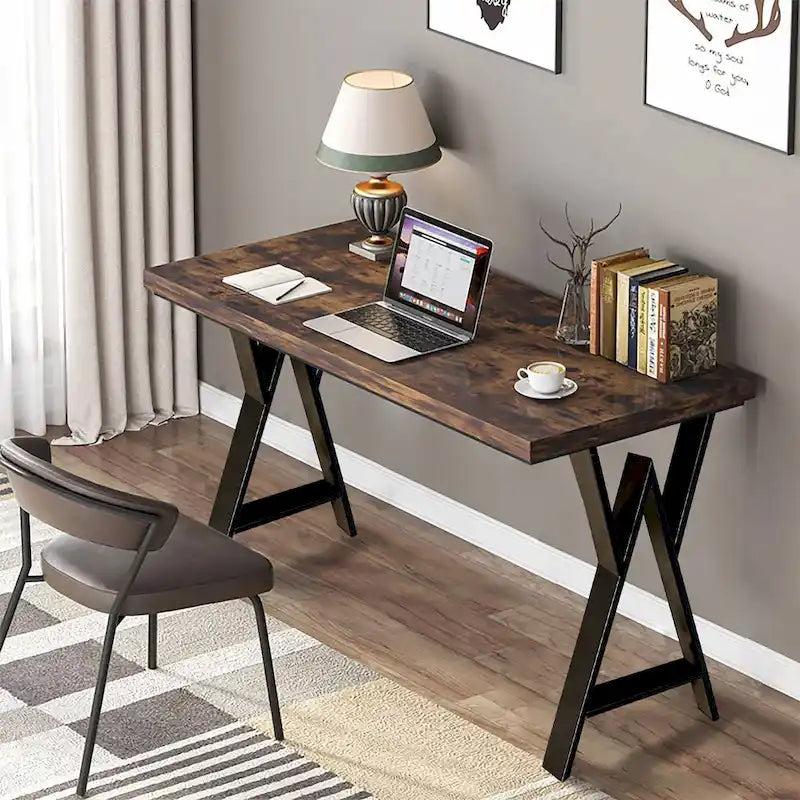 Pied de table rectangulaire Type W noir, simple