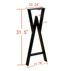 Pied de table rectangulaire Type W noir, simple