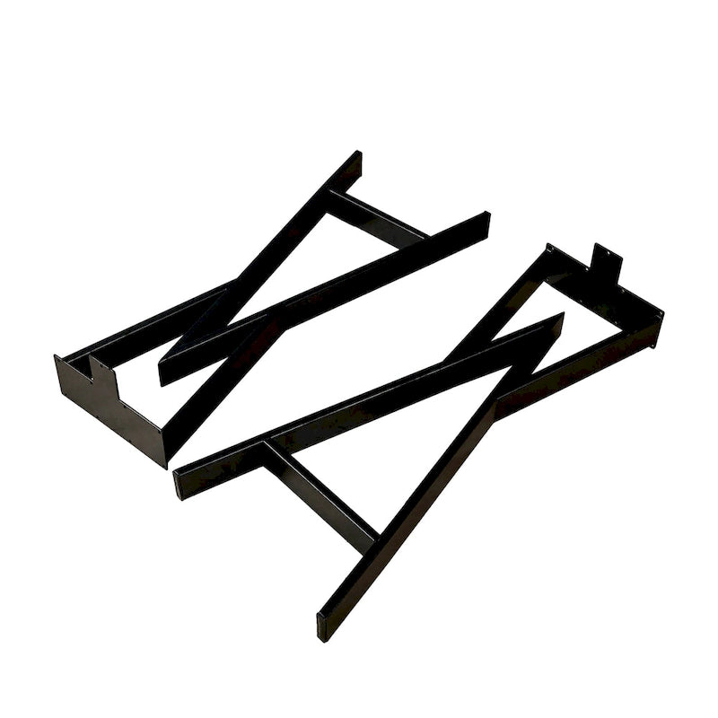 Pied de table rectangulaire Type W noir, simple