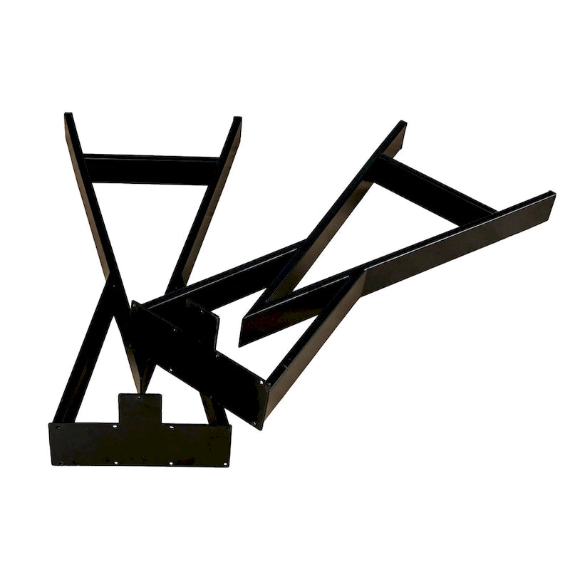Pied de table rectangulaire Type W noir, simple